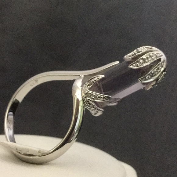 Elise Adore (88088) Jewelry - VtgAntiq925SterlingSilverLoLoEliseAdoreAmethystRg7